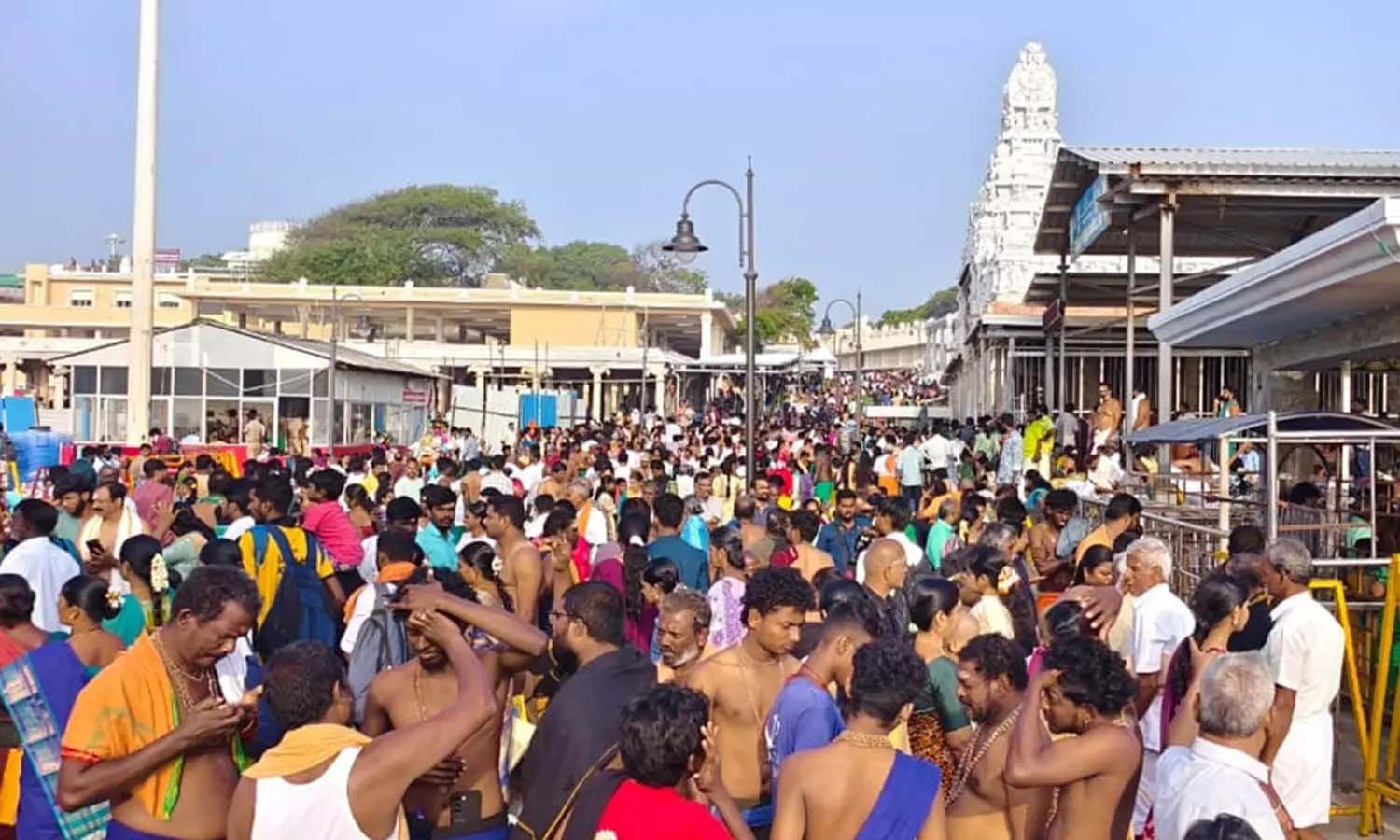 அரையாண்டு தேர்வு விடுமுறை:  திருச்செந்தூரில் குவிந்த பக்தர்கள்